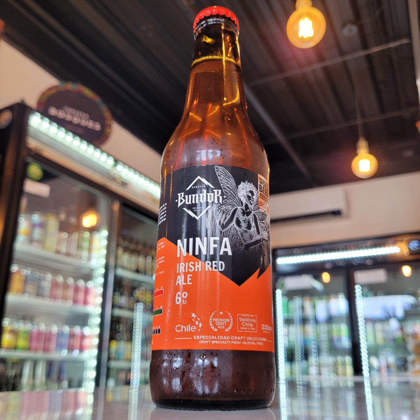 Foto de Bundor Ninfa Irish Red Ale 330ml - Cerveza Artesanal en Puerto Cervecero, Puerto Varas