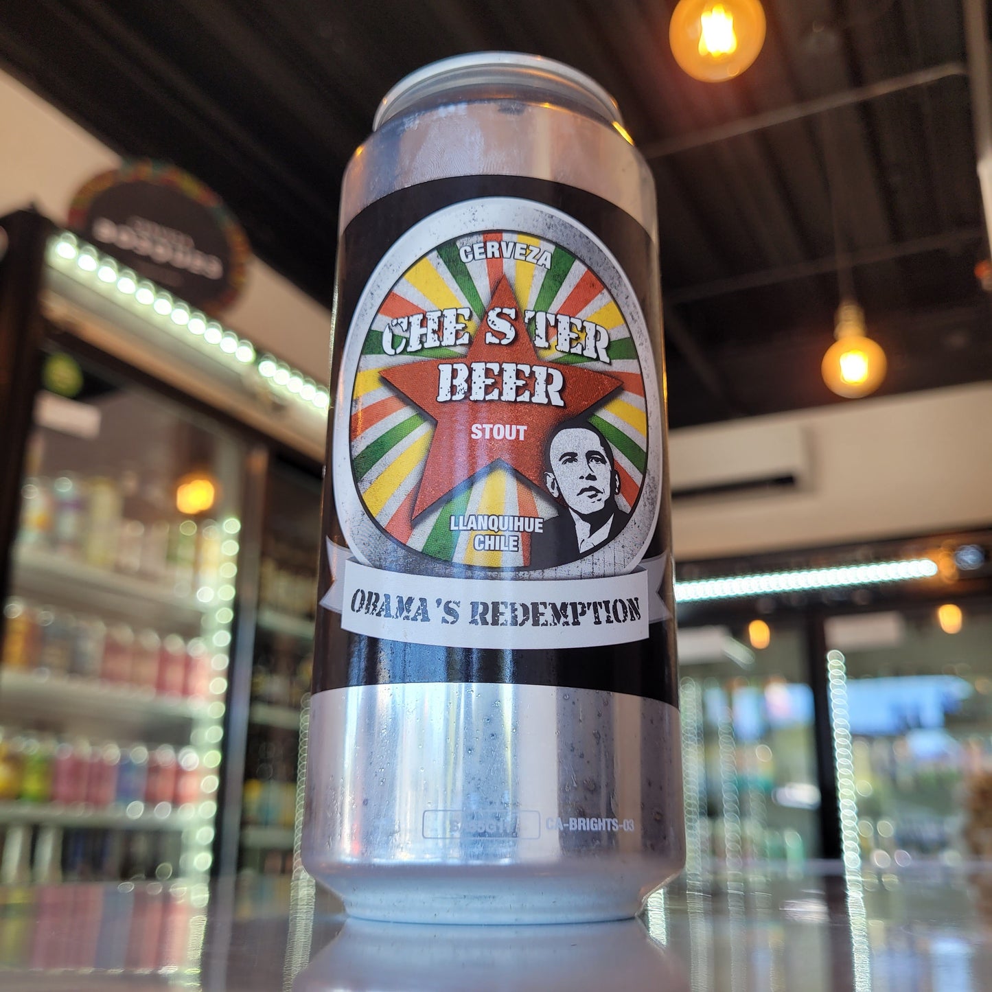 Foto de Chester Beer Obama's Redemption American Stout 473ml - Cerveza Artesanal en Puerto Cervecero, Puerto Varas