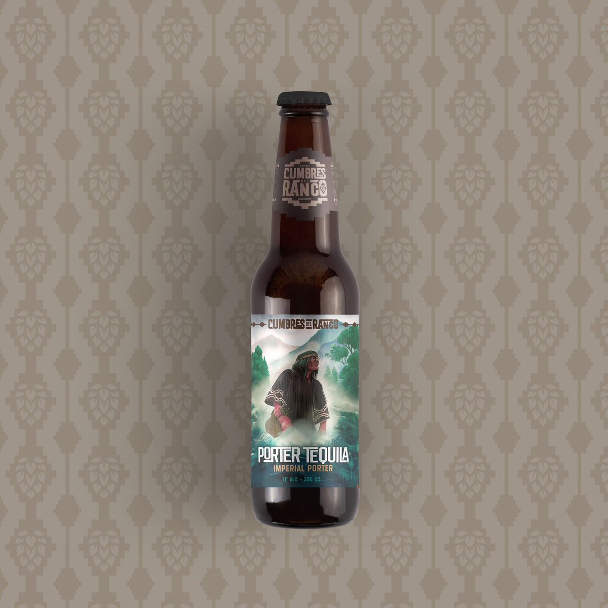 Cumbres del Ranco Porter Tequila 473cc - Disponible en Puerto Cervecero, Puerto Varas