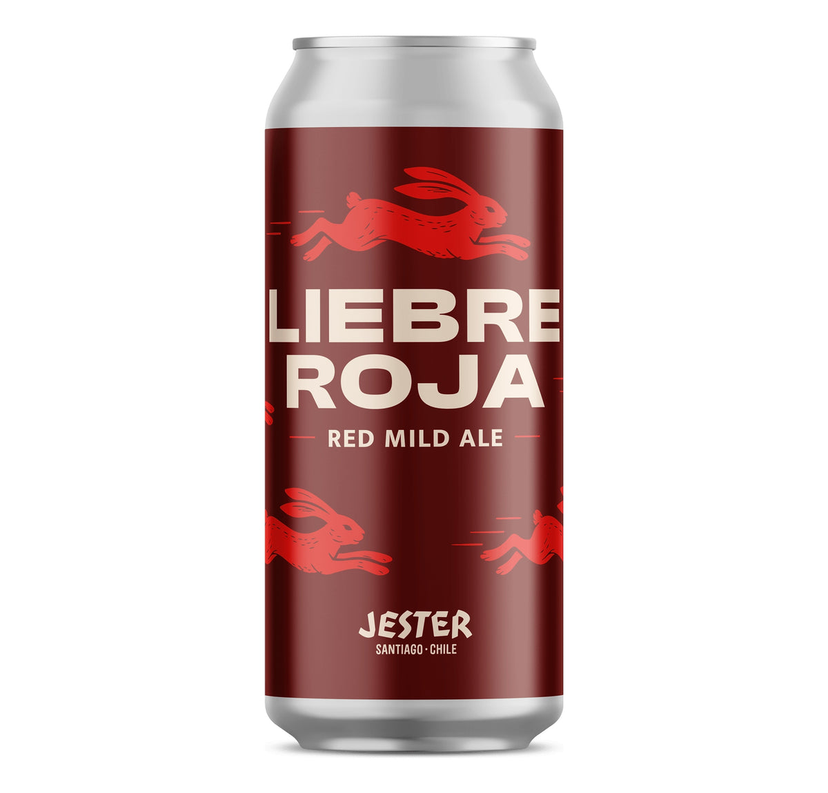 Jester Liebre Roja Red Mild Ale 5% ABV 473cc - Cervecería Jester en Puerto Cervecero