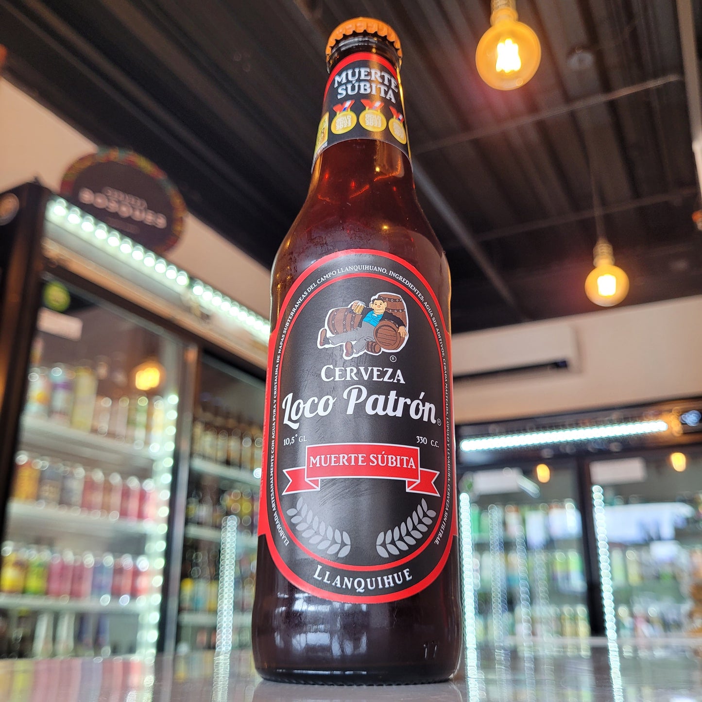 Foto de Loco Patrón Muerte Súbita Strong Ale 330ml - Cerveza Artesanal en Puerto Cervecero, Puerto Varas