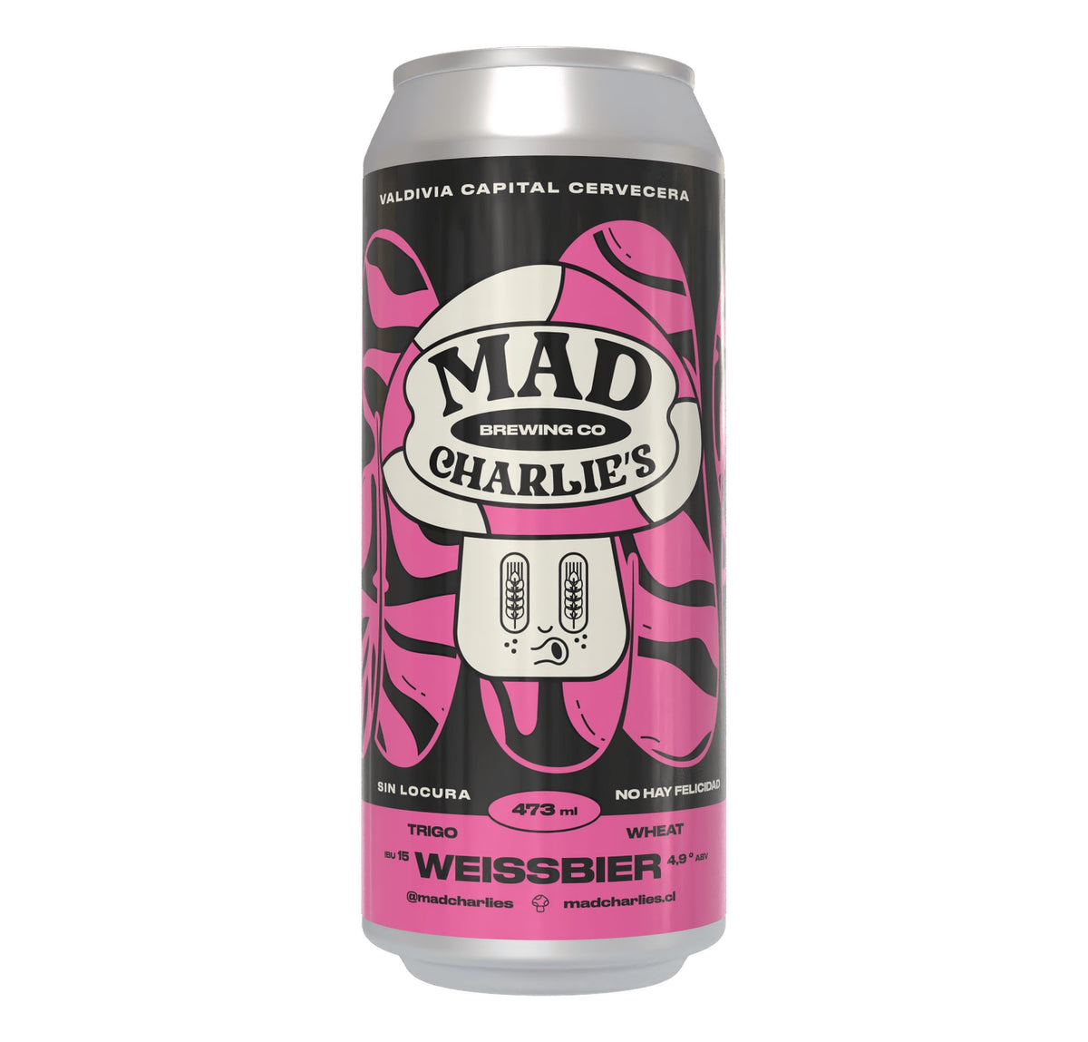 Mad Charlie's Weissbier Trigo 4.9% ABV 473cc - Cervecería Mad Charlie's Valdivia en Puerto Cervecero