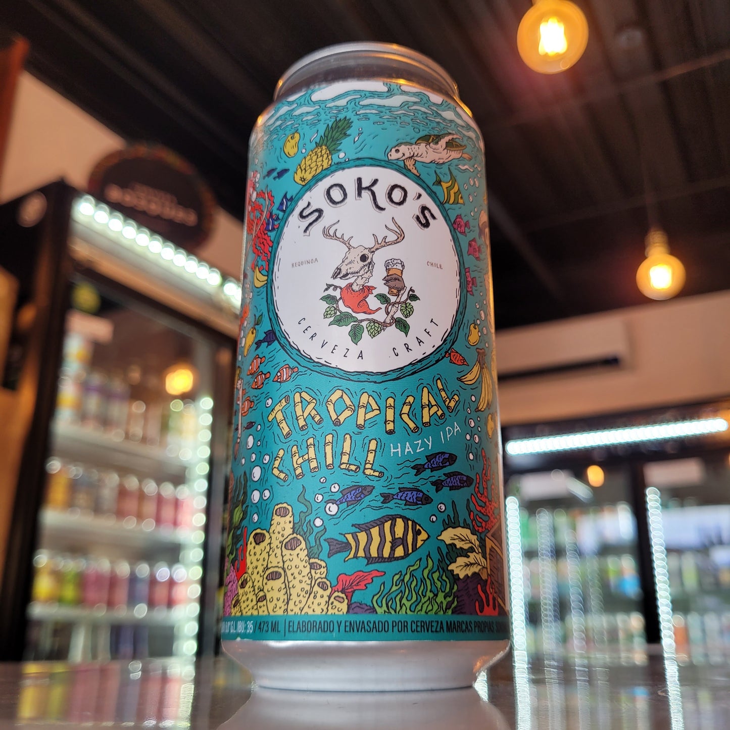 Foto de Soko's Tropical Chill Hazy IPA 473ml - Cerveza Artesanal en Puerto Cervecero, Puerto Varas