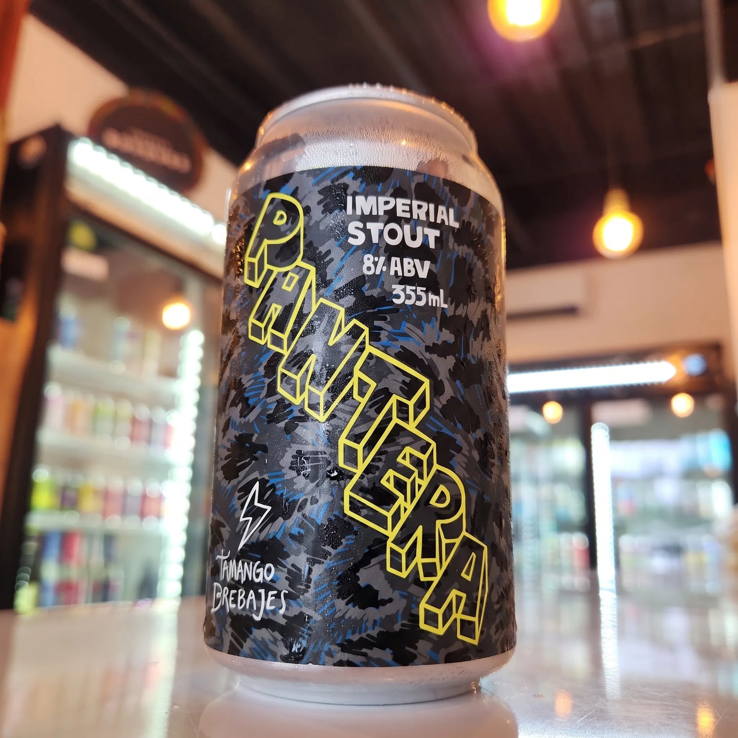 Cerveza artesanal chilena Tamango Pantera Imperial Stout 355cc. Compra online en Puerto Cervecero, Puerto Varas Chile.
