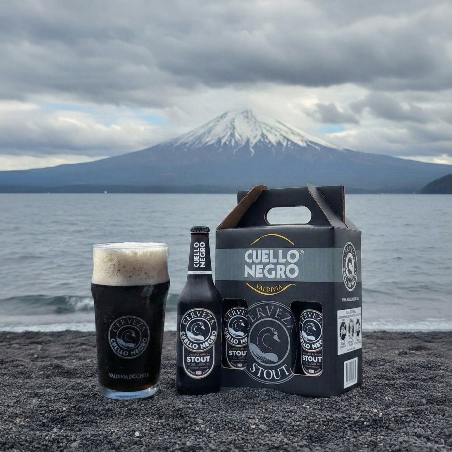 Pack 4 Cervezas Cuello Negro Stout 330ml + Vaso