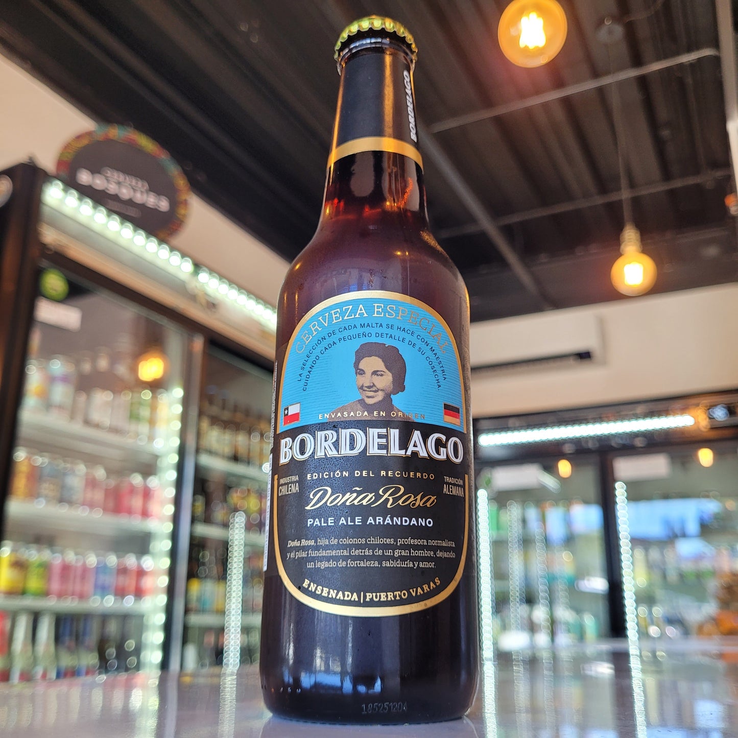 Foto de Bordelago Doña Rosa Pale Ale Arándano 330ml - Cerveza Artesanal en Puerto Cervecero, Puerto Varas