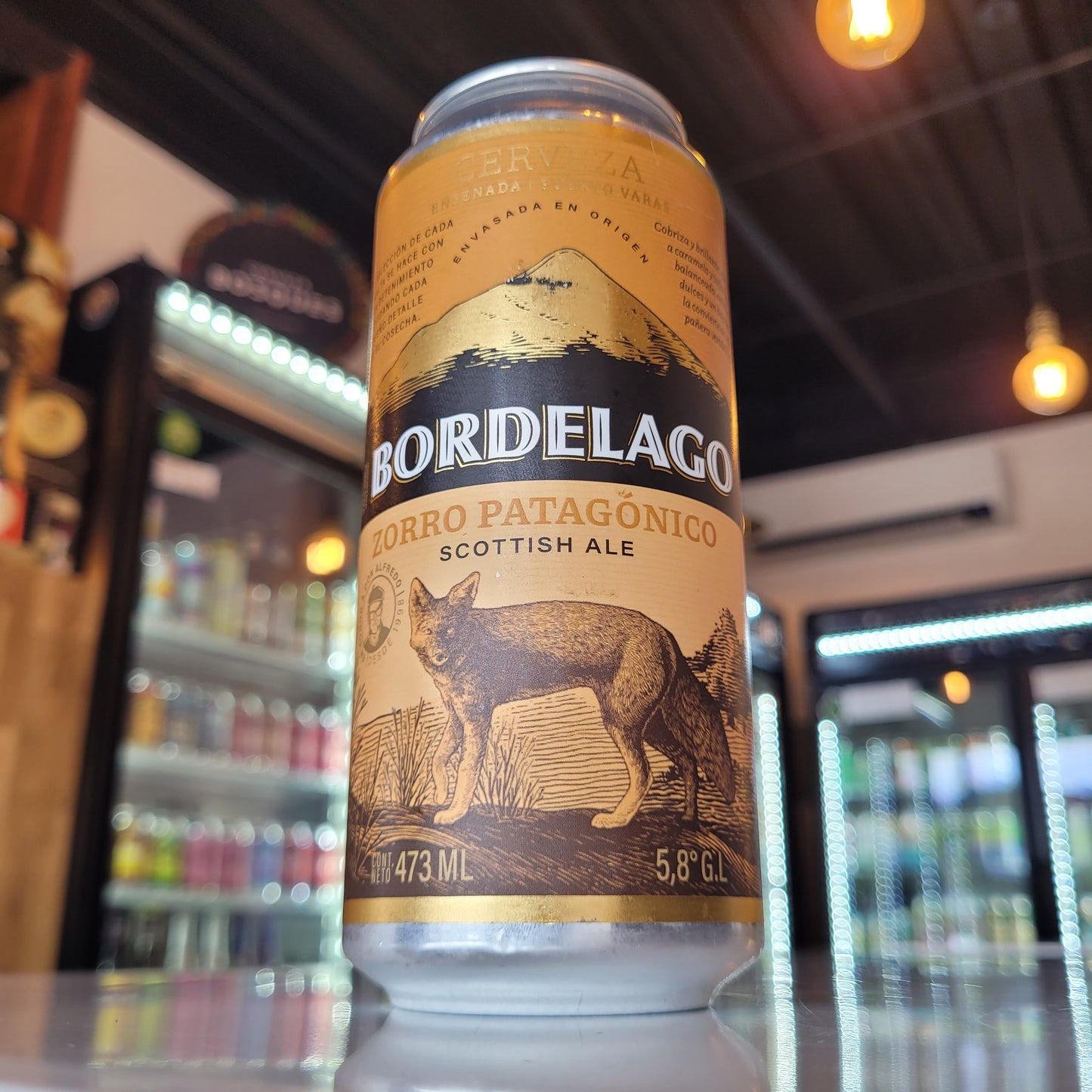 Foto de Bordelago Zorro Patagónico Scottish Ale 473ml - Cerveza Artesanal en Puerto Cervecero, Puerto Varas