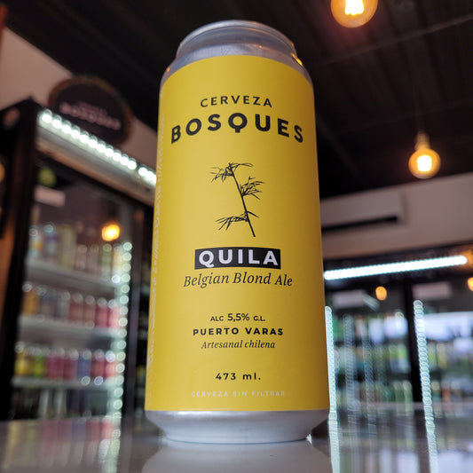 Foto de Bosques Quila Belgian Blond Ale 473ml - Cerveza Artesanal en Puerto Cervecero, Puerto Varas