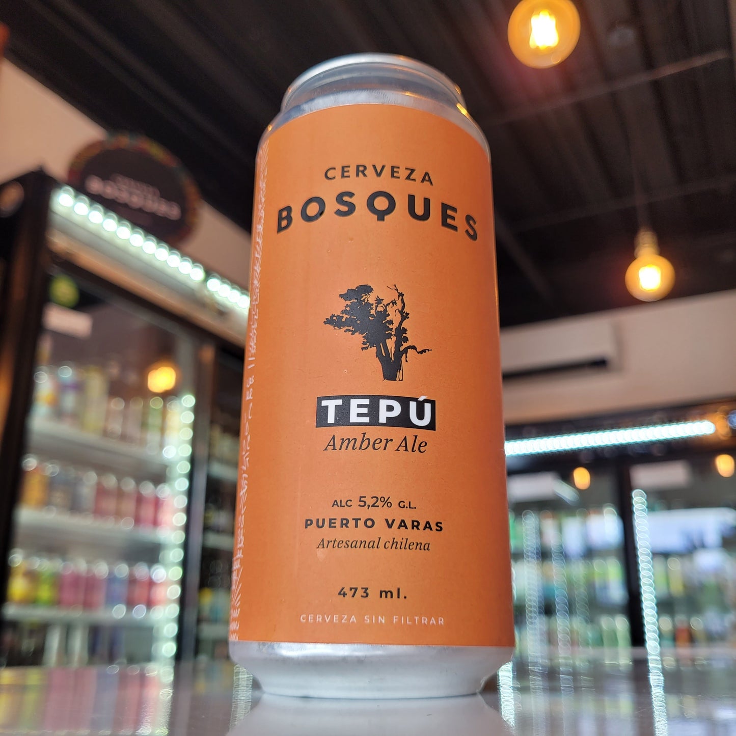 Foto de Bosques Tepú Amber Ale 473ml - Cerveza Artesanal en Puerto Cervecero, Puerto Varas