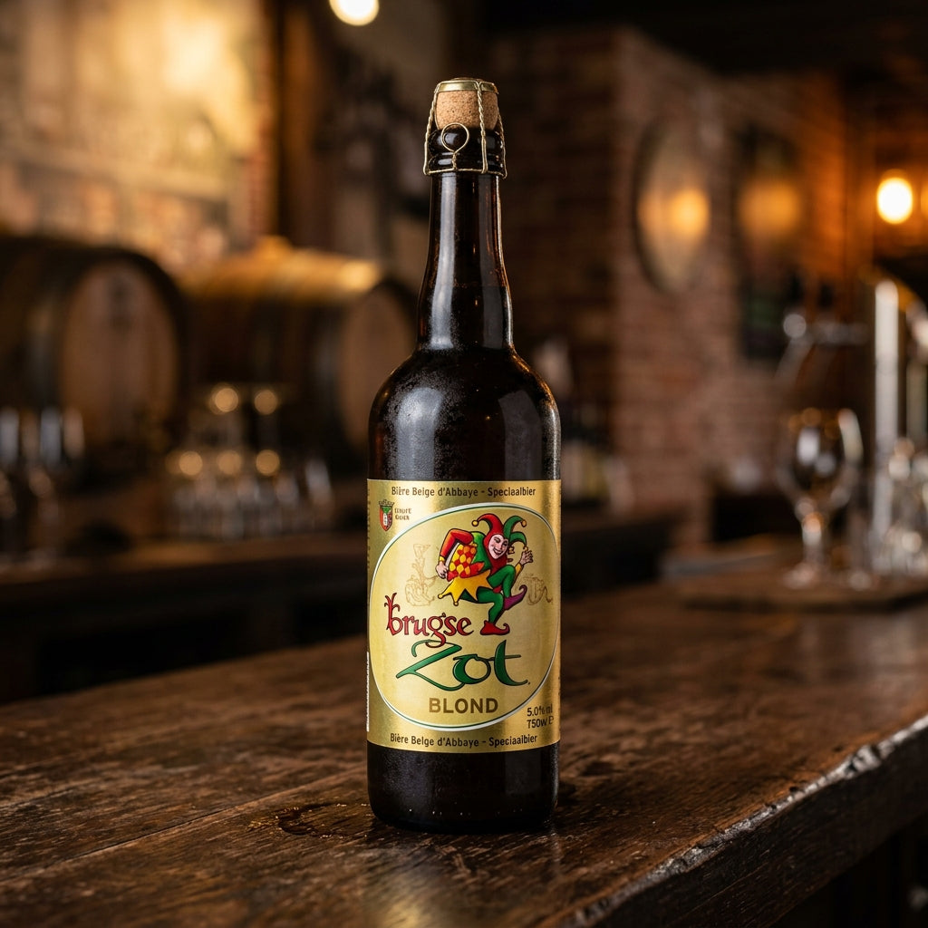 Cerveza artesanal belga Brugse Zot Blond 750ml de Brujas - Puerto Cervecero