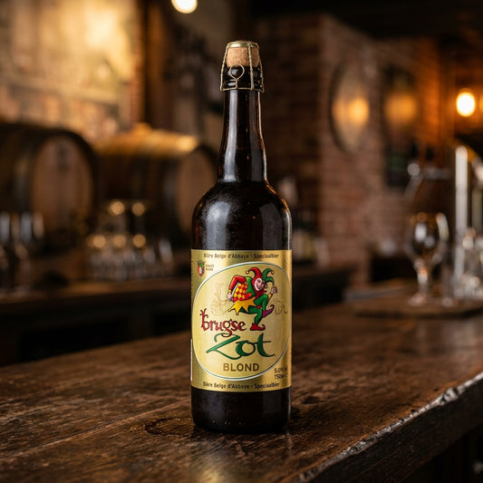 Cerveza artesanal belga Brugse Zot Blond 750ml de Brujas - Puerto Cervecero