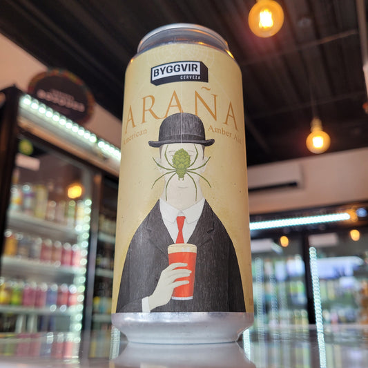 Foto de Byggvir Araña American Amber Ale 473ml - Cerveza Artesanal en Puerto Cervecero, Puerto Varas