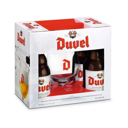 Caja de Regalo Duvel Original 330ml - Cerveza Belga Premium - Disponible en Puerto Cervecero, Puerto Varas Chile.