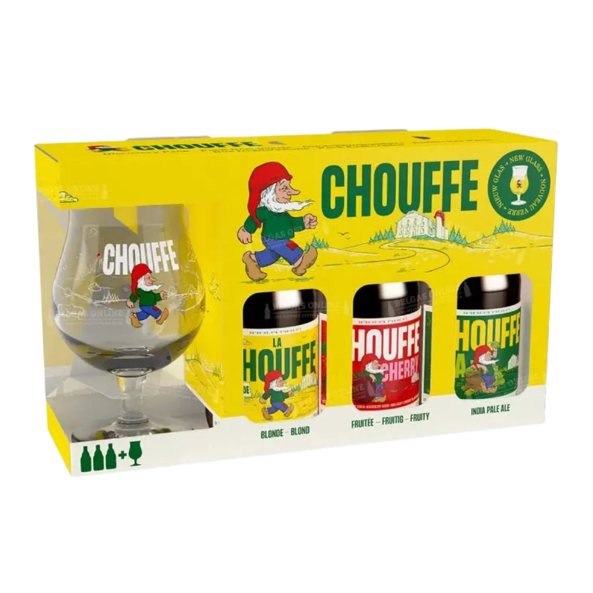 Caja de Regalo La Chouffe Mix 330ml - Cerveza Belga Premium - Disponible en Puerto Cervecero, Puerto Varas Chile.