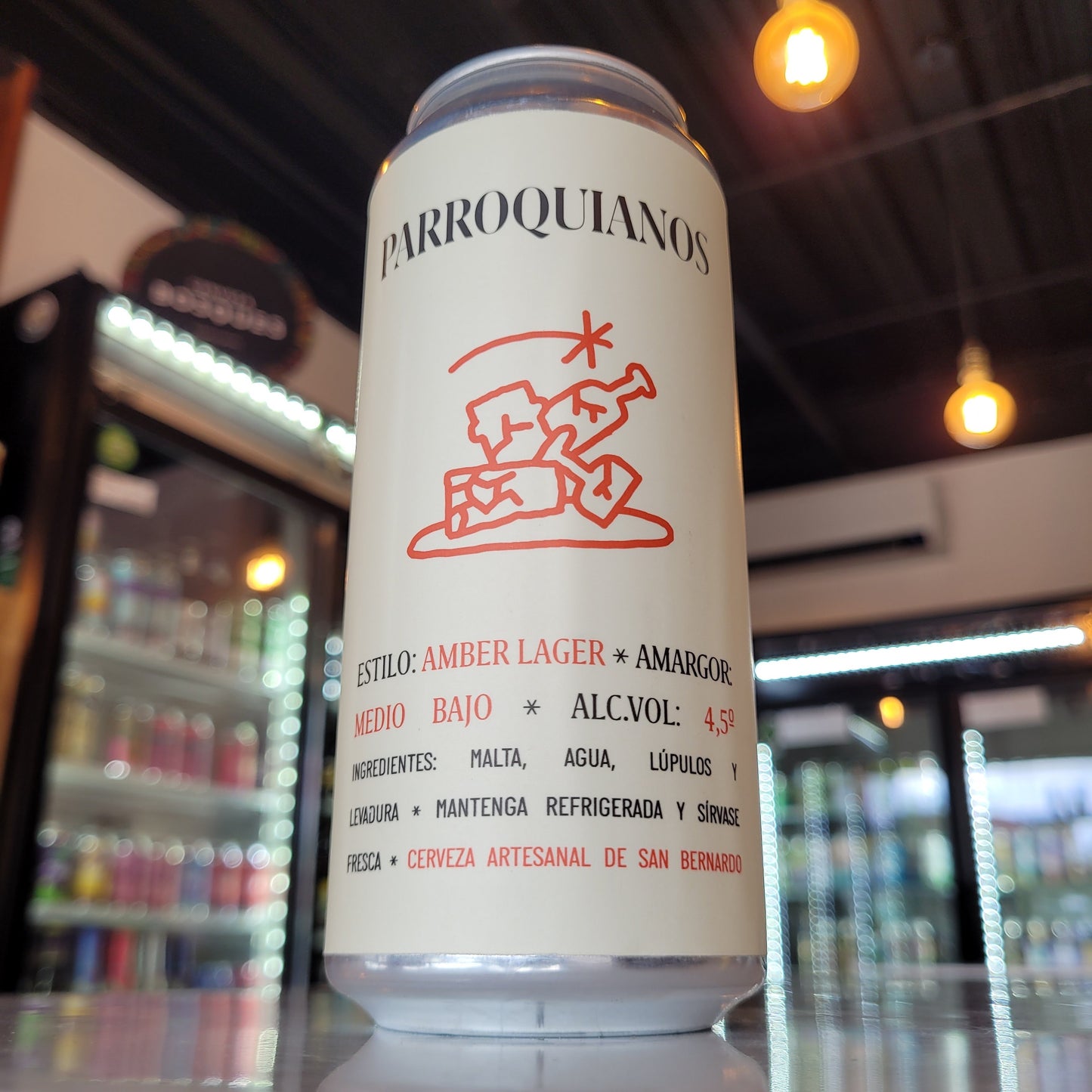 Foto de Cerros de Chena Parroquianos Amber Lager 473ml - Cerveza Artesanal en Puerto Cervecero, Puerto Varas