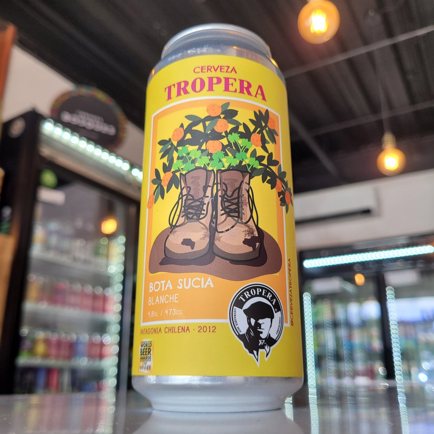 Foto de Cerveza Tropera Bota Sucia Blanche Lata 473ml - Cerveza Artesanal en Puerto Cervecero, Puerto Varas