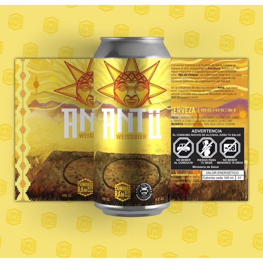 Cumbres del Ranco Antü Weissbier 473cc - Disponible en Puerto Cervecero, Puerto Varas