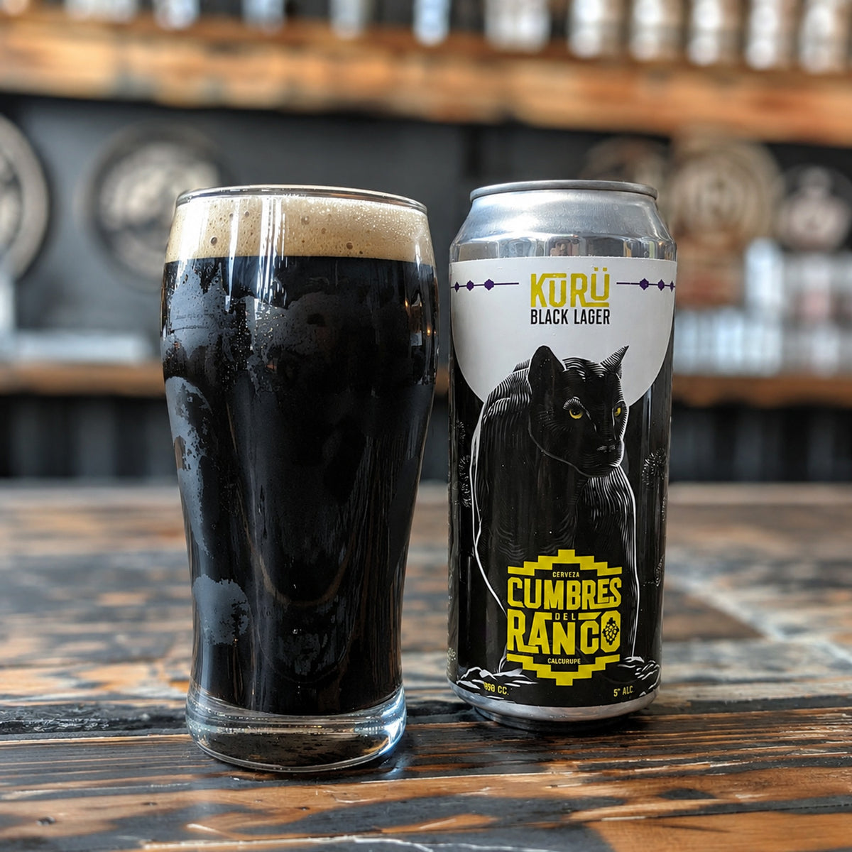 Cumbres del Ranco Kürü Dark Lager 473cc - Disponible en Puerto Cervecero, Puerto Varas