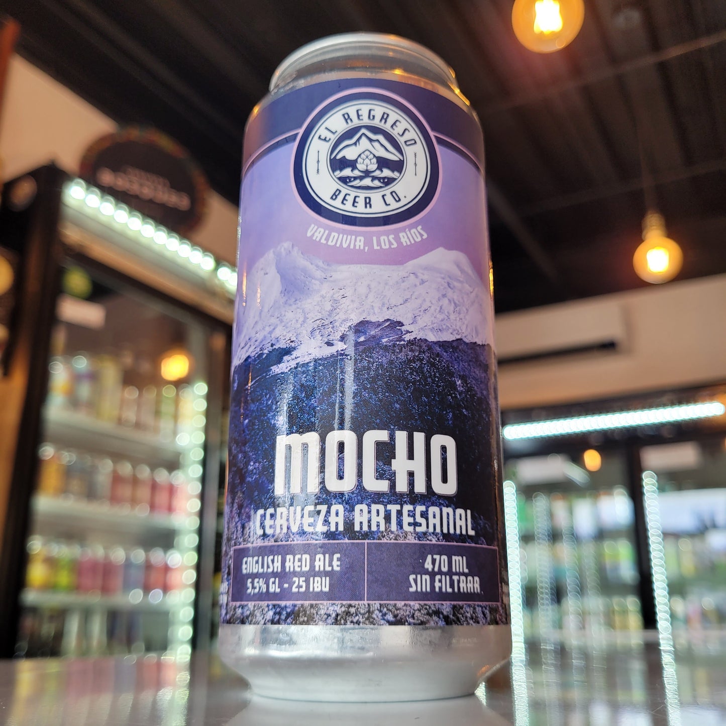 Foto de El Regreso Mocho English Red Ale 473ml - Cerveza Artesanal en Puerto Cervecero, Puerto Varas