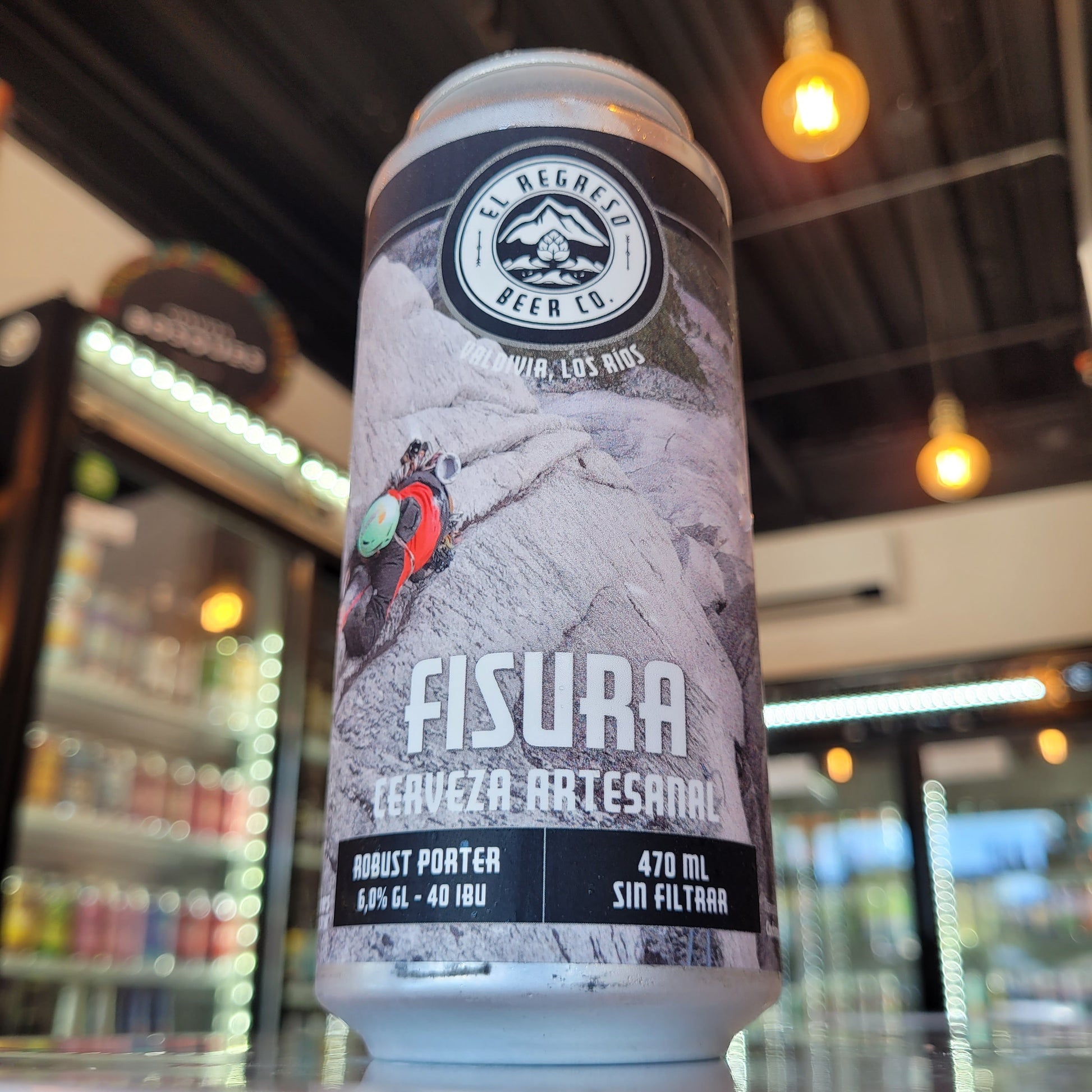 Foto de El Regreso Fisura Robust Porter 473ml - Cerveza Artesanal en Puerto Cervecero, Puerto Varas