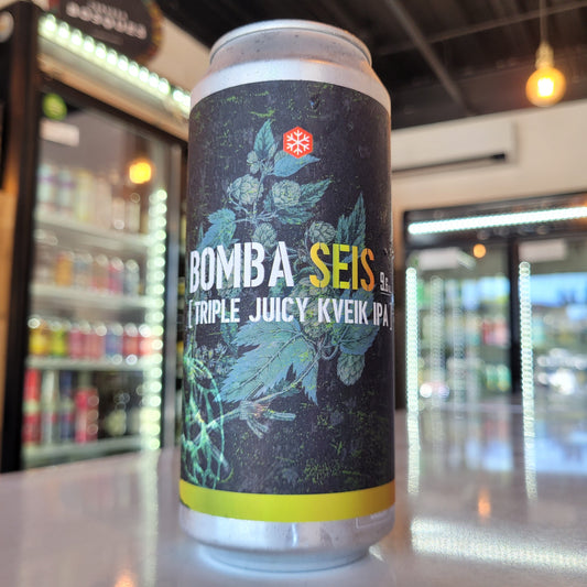 Foto de Granizo Bomba Seis Triple Juicy Kveik IPA 473ml - Cerveza Artesanal en Puerto Cervecero, Puerto Varas