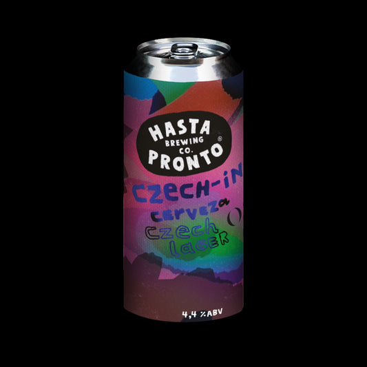Hasta Pronto Czech-In Czech Pils 473cc - Disponible en Puerto Cervecero, Puerto Varas
