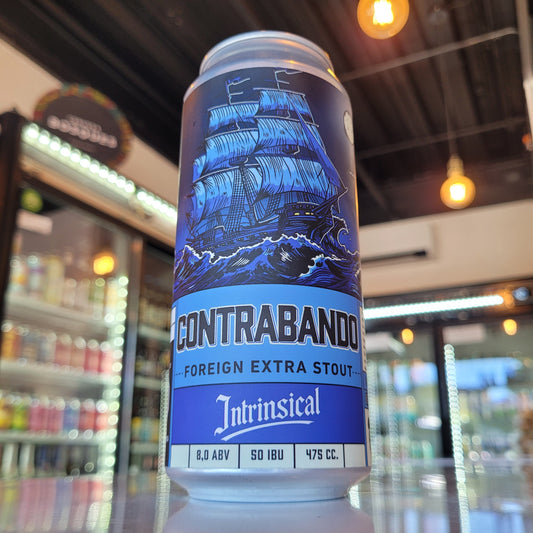 Foto de Intrinsical Contrabando Foreign Extra Stout 473ml - Cerveza Artesanal en Puerto Cervecero, Puerto Varas