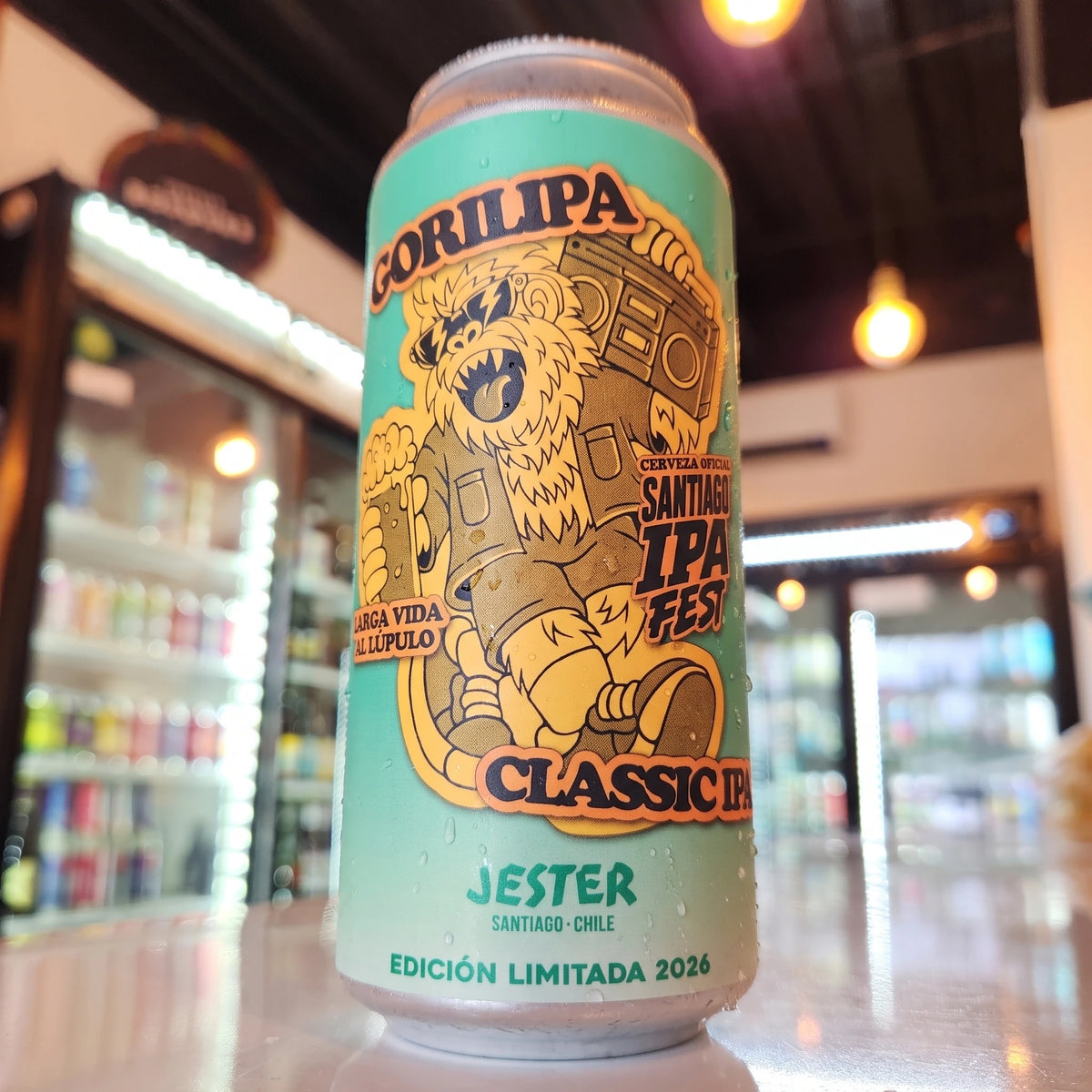 Cerveza Jester Gorilipa Classic IPA 473cc - Disponible en Puerto Cervecero, Puerto Varas.