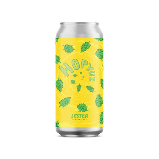 Jester Hopyuz Hazy IPA 473cc - Disponible en Puerto Cervecero, Puerto Varas