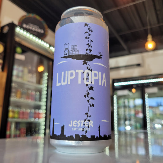 Foto de Jester Luptopia Doble West Coast IPA 9.0% 473ml - Cerveza Artesanal en Puerto Cervecero, Puerto Varas