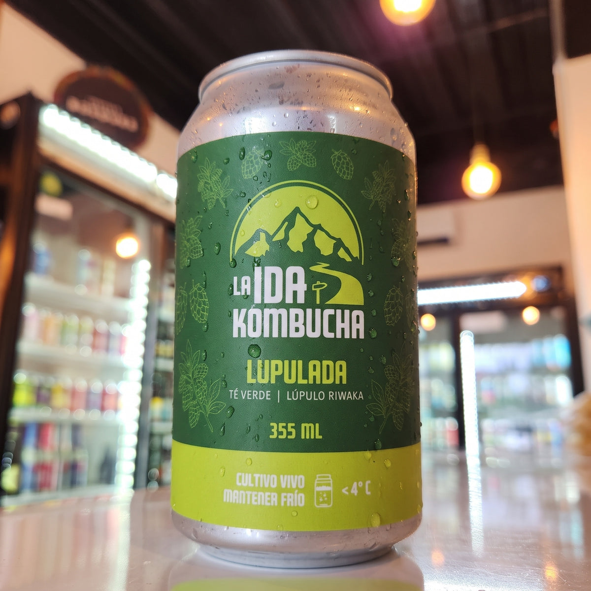Kombucha La Ida Lupulada 355cc - Té Verde y Lúpulo Riwaka - Puerto Cervecero