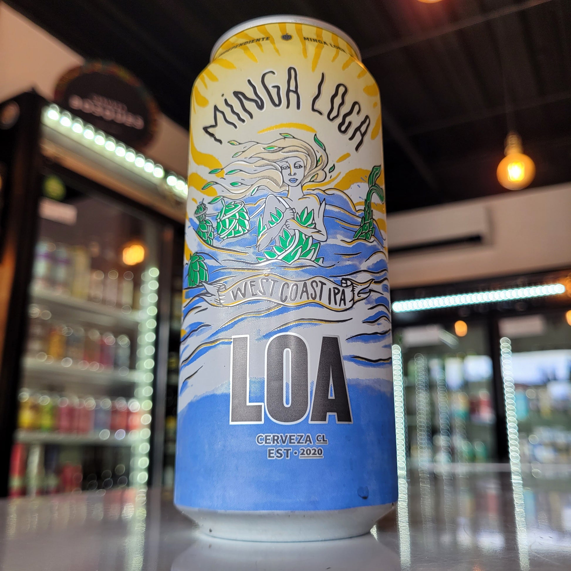 Foto de LOA Minga Loca West Coast IPA 6.5% 473ml - Cerveza Artesanal en Puerto Cervecero, Puerto Varas