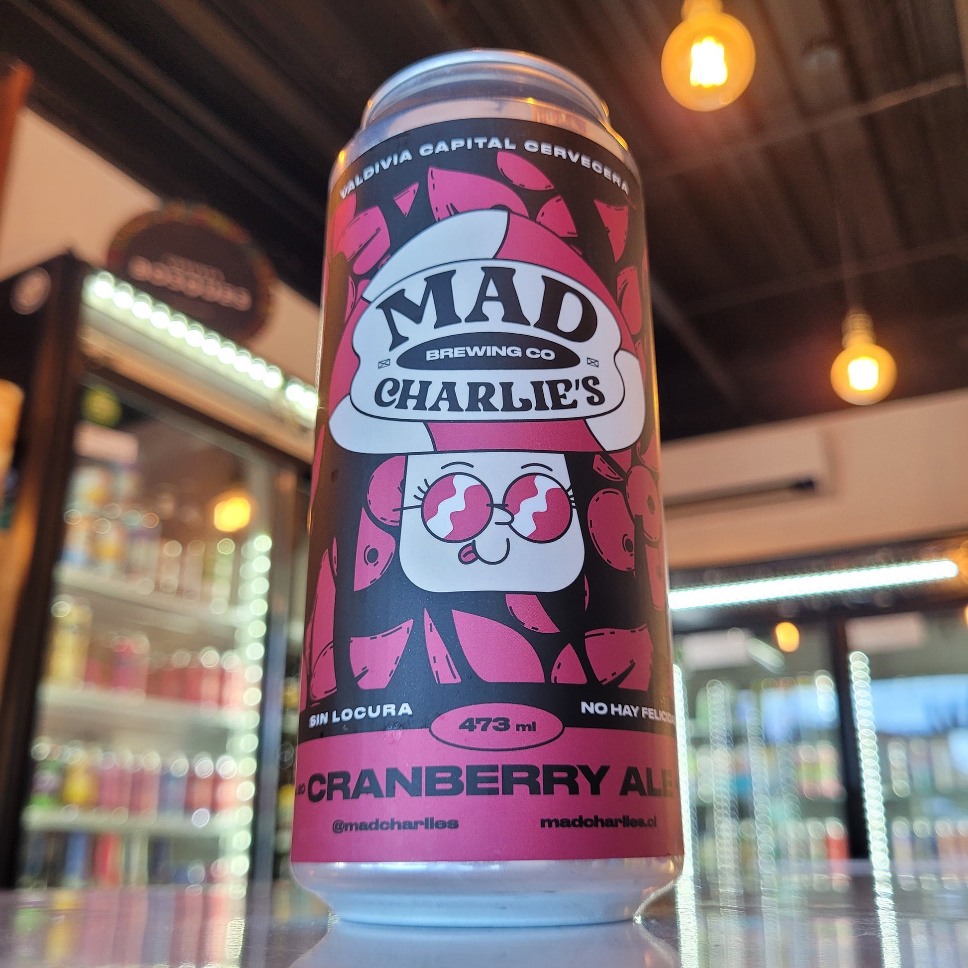 Foto de Mad Charlie's Cranberry Ale 473ml - Cerveza Artesanal en Puerto Cervecero, Puerto Varas
