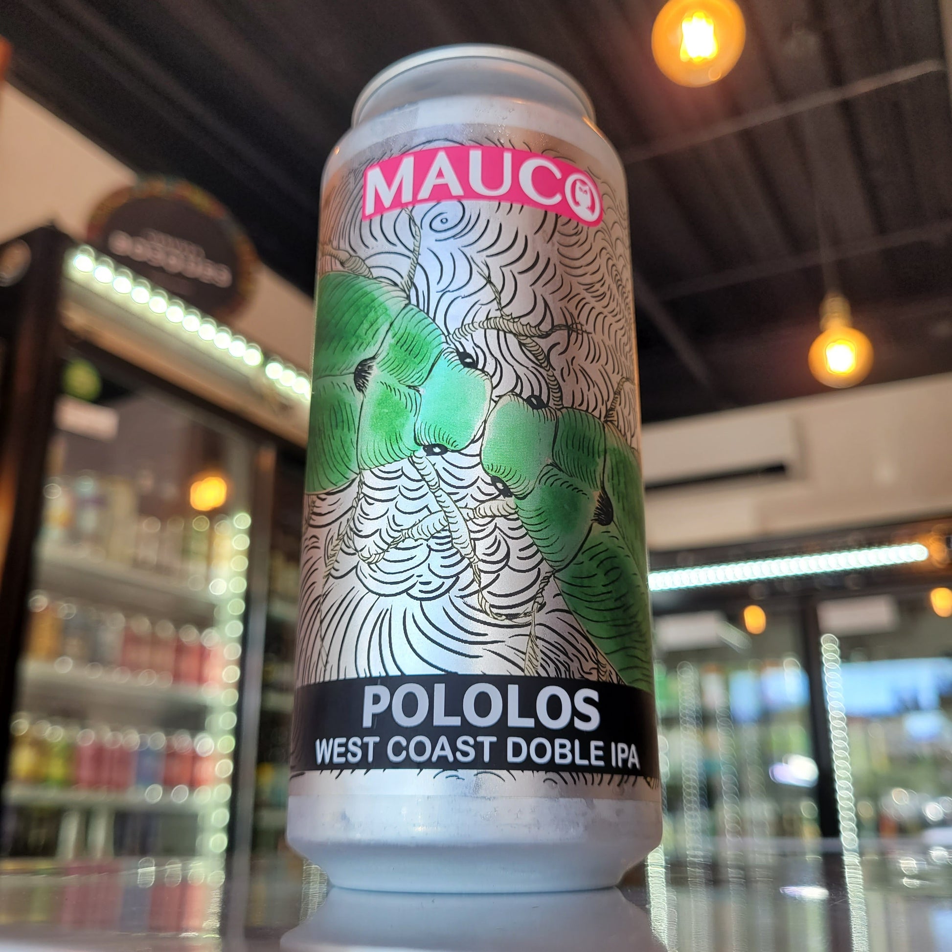 Foto de Mauco Pololos West Coast Doble IPA 473ml - Cerveza Artesanal en Puerto Cervecero, Puerto Varas