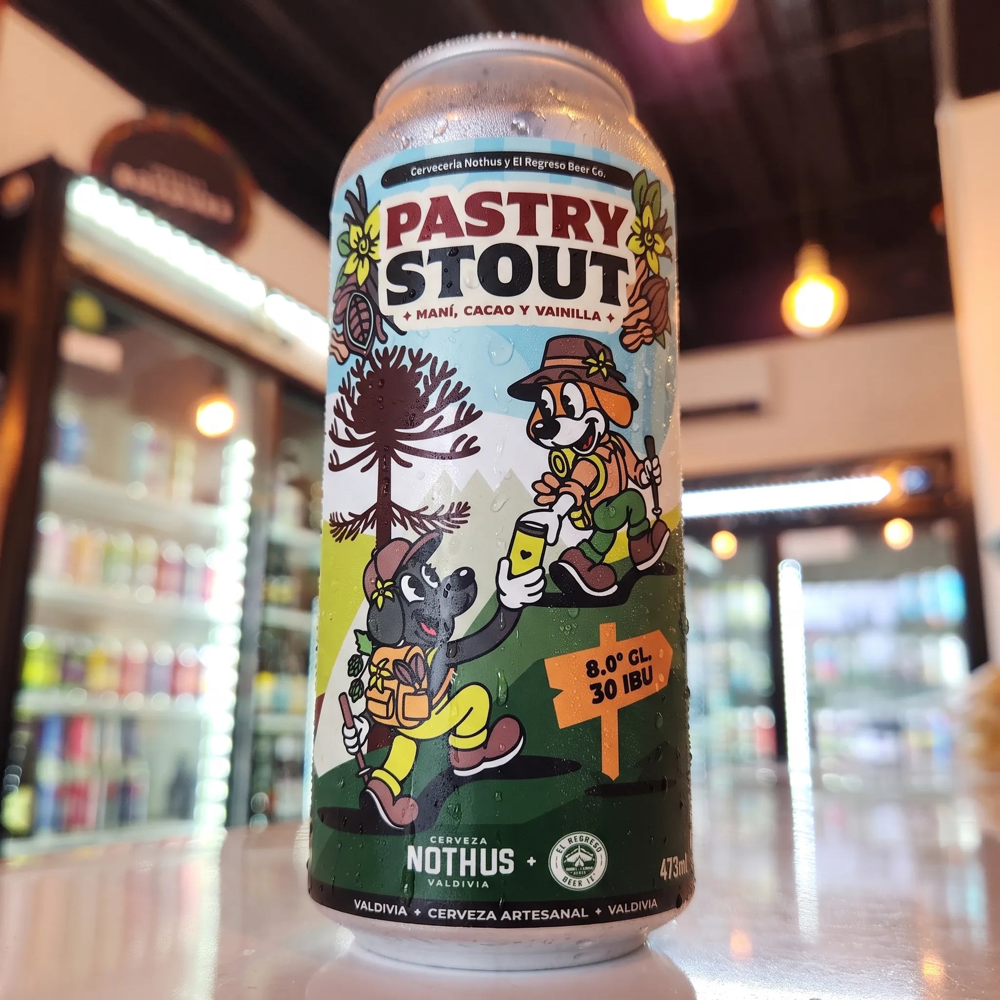 Cerveza artesanal chilena Nothus con El Regreso Pastry Stout 470cc. Compra online en Puerto Cervecero, Puerto Varas Chile.