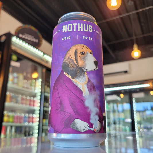 Cerveza artesanal valdiviana Nothus Lillo Oatmeal Coffee Stout 470cc infusionada con café boliviano y cacao. Disponible en Puerto Cervecero, Puerto Varas Chile.