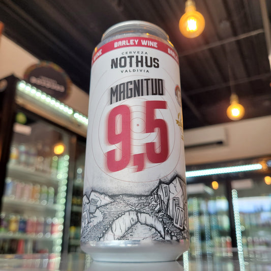 Foto de la cerveza artesanal Nothus Magnitud 9,5 Barley Wine 473ml en Puerto Cervecero, Puerto Varas.