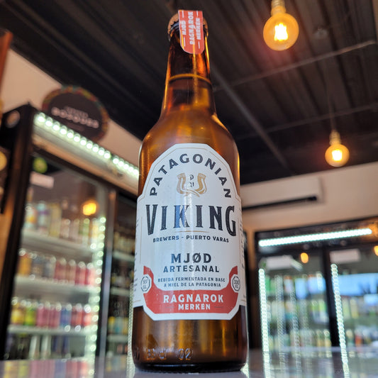 Foto de Patagonian Viking Ragnarok Mjød con Merkén 330ml - Hidromiel Artesanal en Puerto Cervecero, Puerto Varas