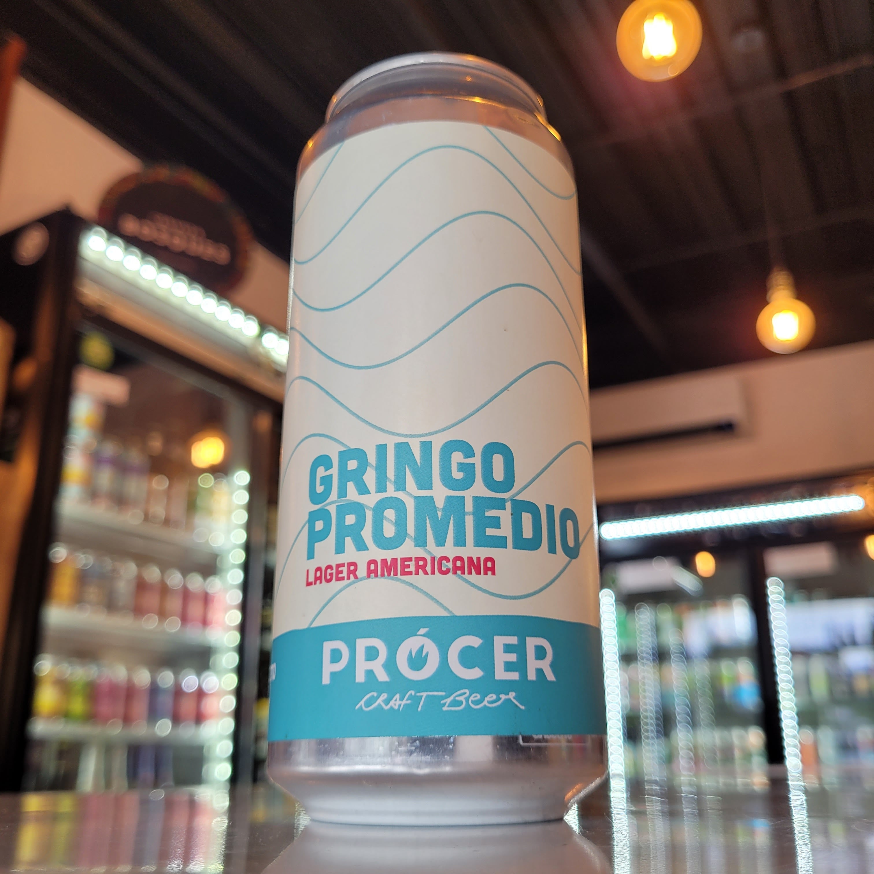 Prócer Gringo Promedio Lager Americana 473cc – Puerto Cervecero