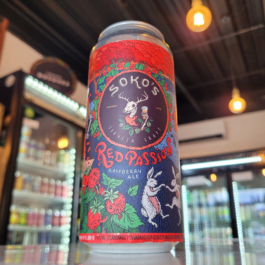 Foto de Soko's Red Passion Raspberry Ale 473ml - Cerveza Artesanal en Puerto Cervecero, Puerto Varas