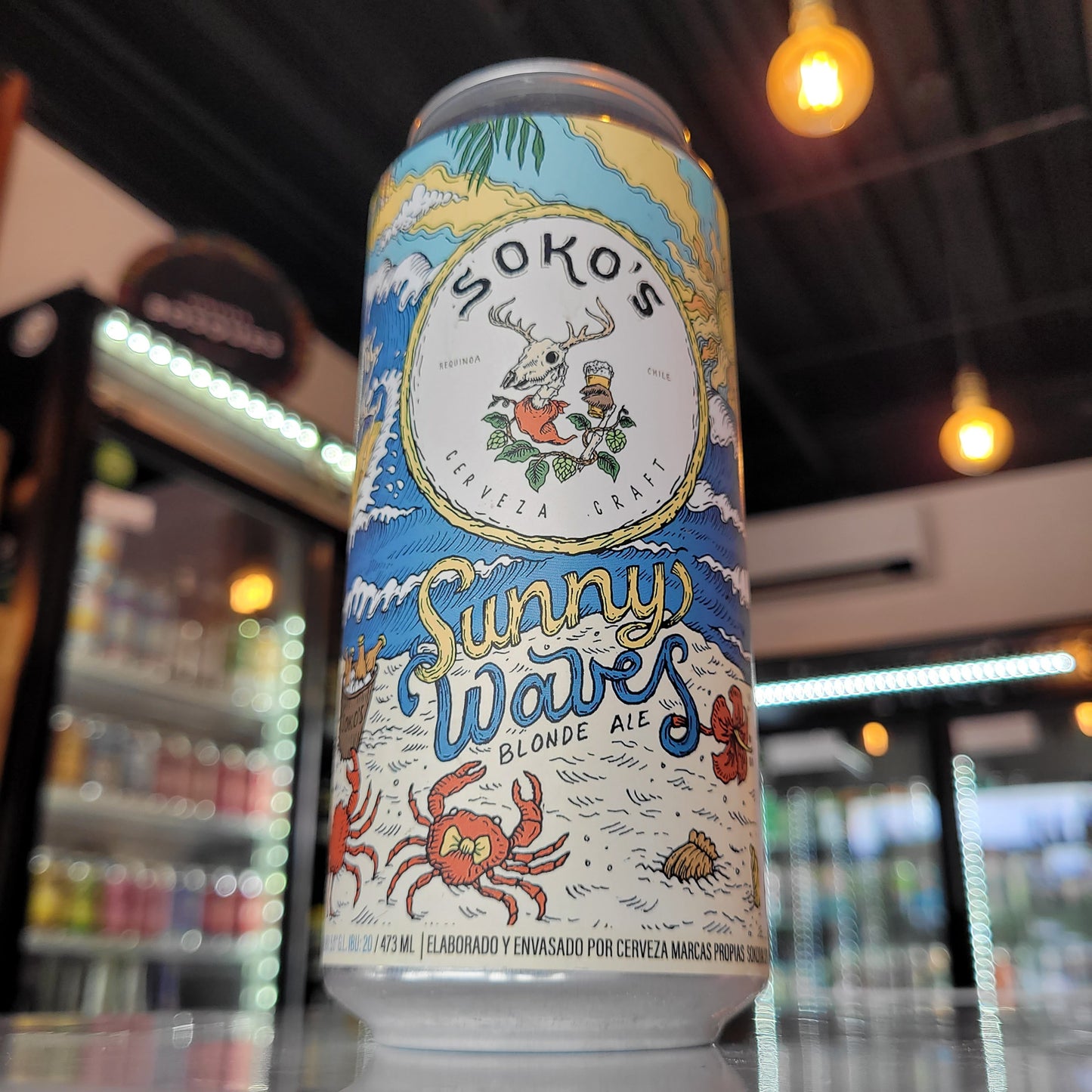 Foto de Soko's Sunny Waves Blonde Ale 473ml - Cerveza Artesanal en Puerto Cervecero, Puerto Varas