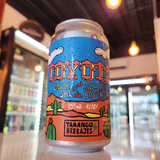 Cerveza artesanal chilena Tamango Coyote Gose 355cc. Compra online en Puerto Cervecero, Puerto Varas Chile.
