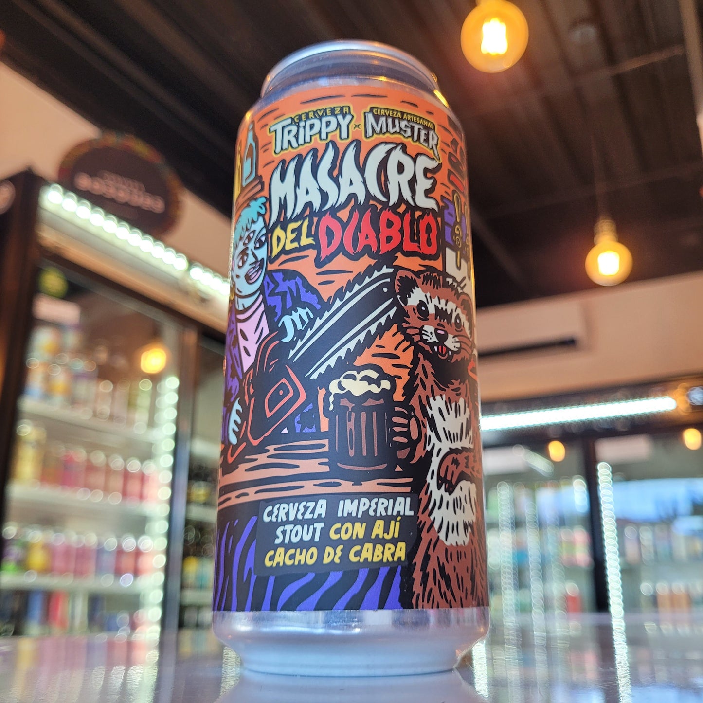 Foto de Trippy x Muster Masacre del Diablo Imperial Stout Ají 473ml - Cerveza Artesanal en Puerto Cervecero, Puerto Varas