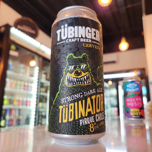Cerveza artesanal chilena Tübinger Tubinator Strong Dark Ale 470cc. Compra online en Puerto Cervecero, Puerto Varas Chile.