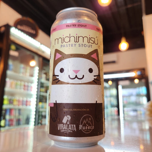 Cerveza artesanal Viralata Michimisú Pastry Stout 473cc 7.8% ABV con café y vainilla - Puerto Cervecero