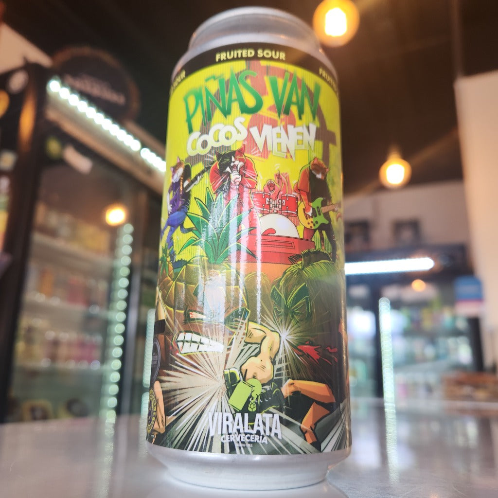 Lata de cerveza artesanal Viralata Piñas Van Cocos Vienen Fruited Sour 473cc - Puerto Cervecero